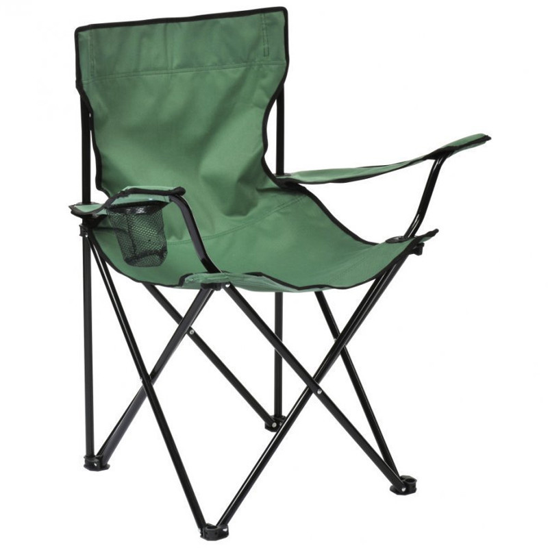 Chaise de plage pliante M2 verte – Structure acier renforcée